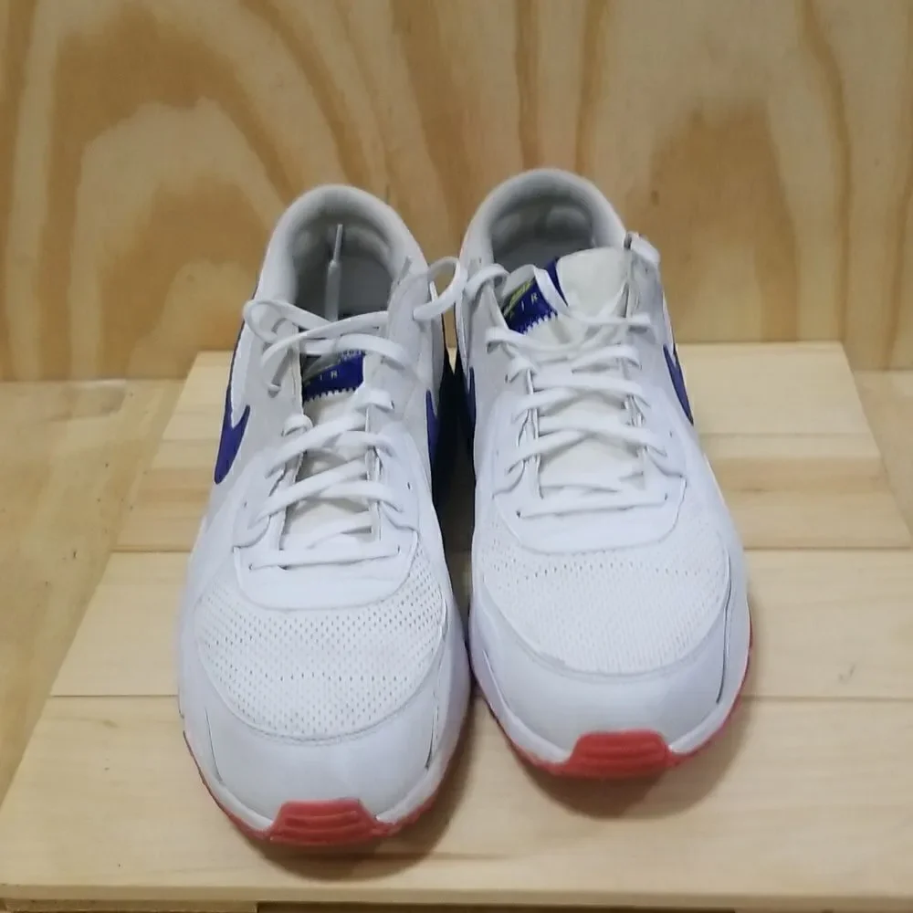 NIKE AIR MAX EXCEE MEN'S SHOES 2019 WHITE BLUE BRIGHT CACTUS SZ- 9 1/2